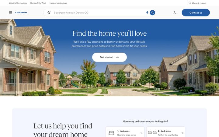 Captura de pantalla de lennar.com