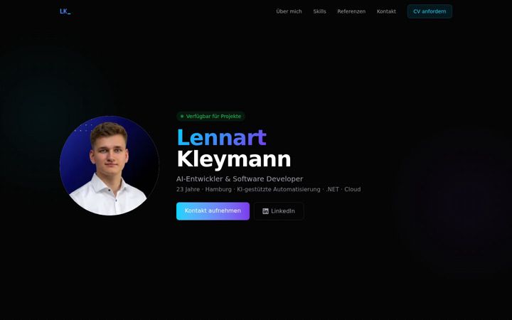 Screenshot of lennart-kleymann.de