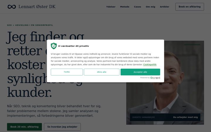 Screenshot of lennartoester.dk