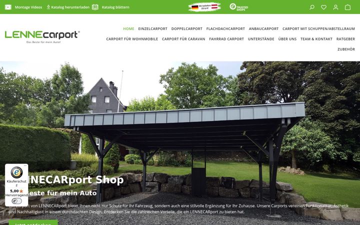 Screenshot of lennecarport.de
