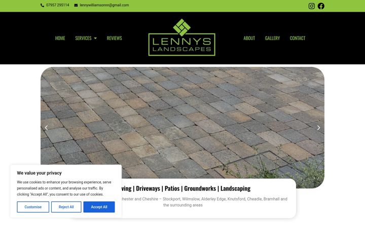 Screenshot of lennys-landscapes.co.uk