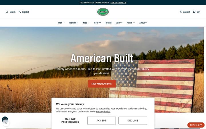 Screenshot of lennyshoe.com