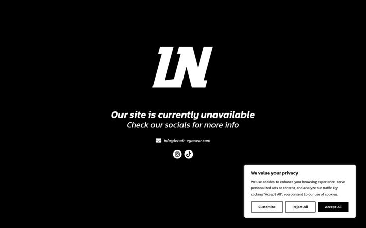 Screenshot of lenoir-eyewear.com