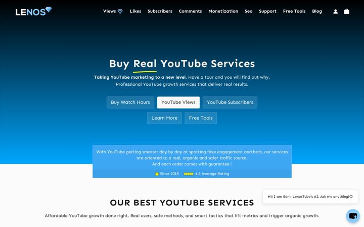 Screenshot of lenostube.com