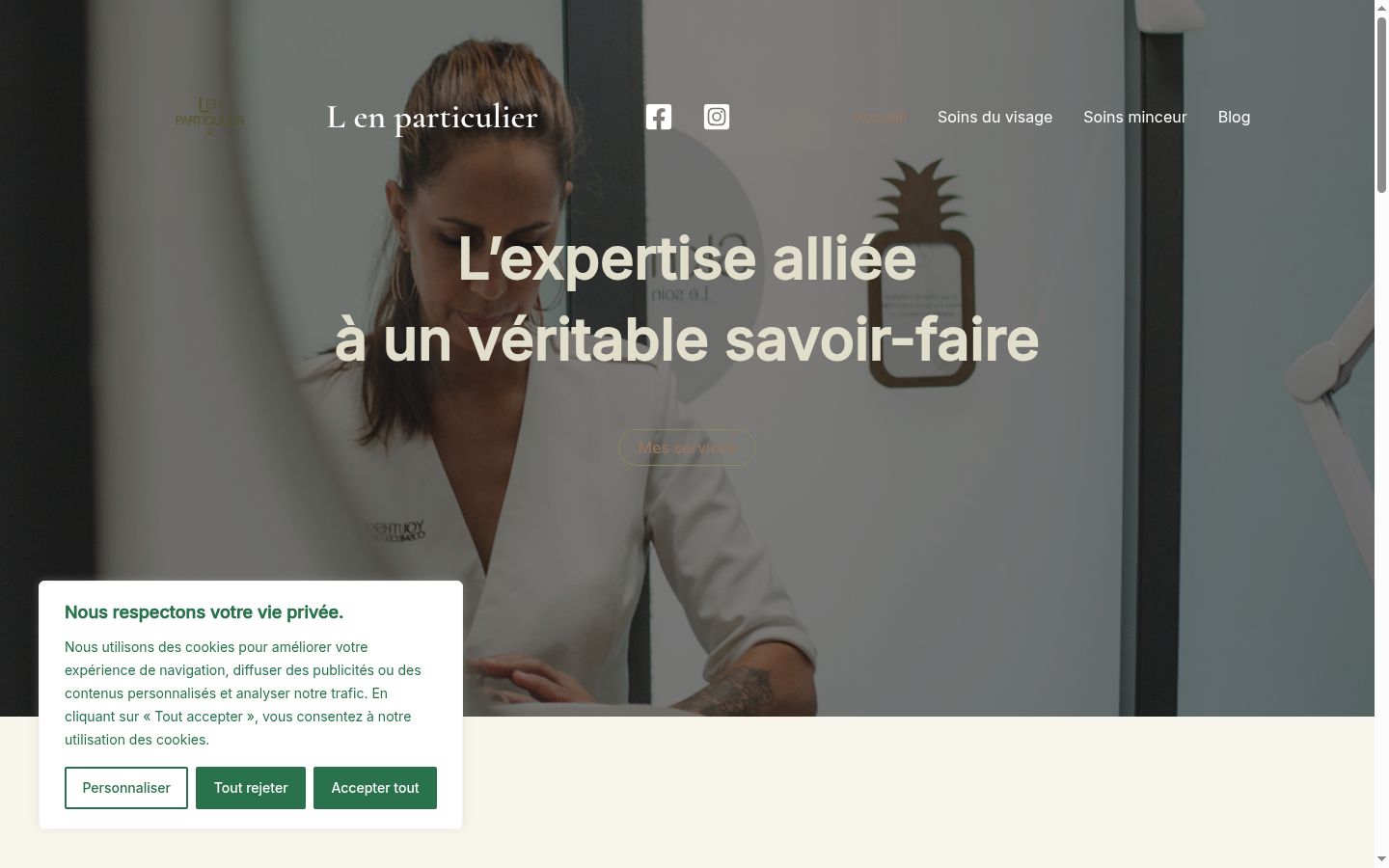 Screenshot del banner di consenso mostrato prima di qualsiasi interazione