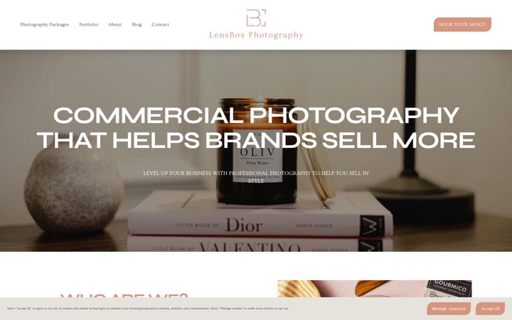 Screenshot of lensbox.uk