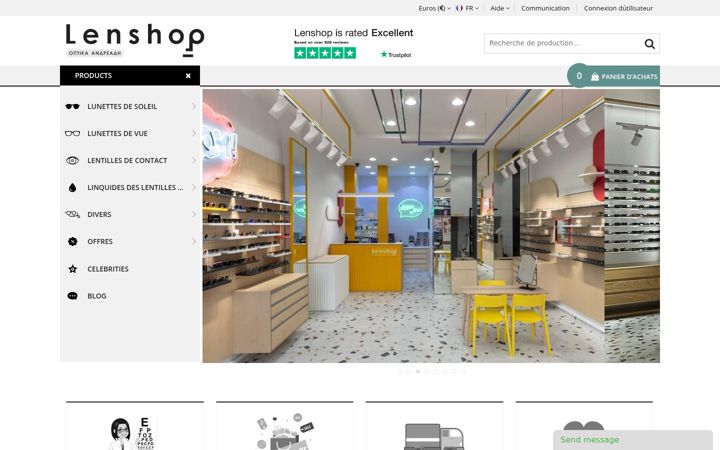 Screenshot of lenshop.fr