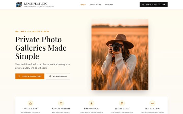 Screenshot of lenslifestudio.com