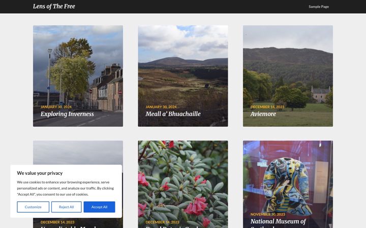 Screenshot of lensofthefree.com