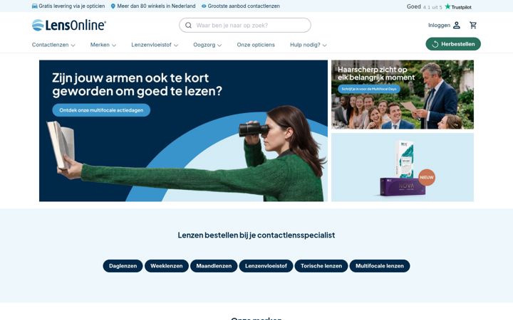 Screenshot of lensonline.nl