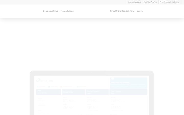 Screenshot of lensquote.com