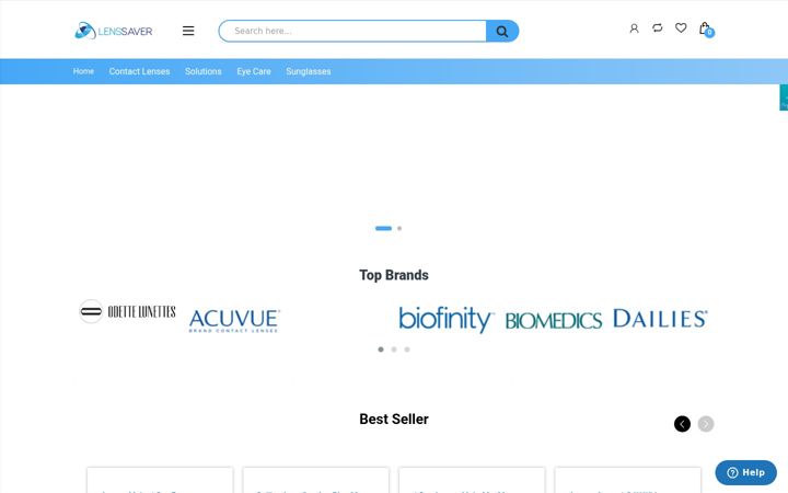 Screenshot of lenssaver.co.uk