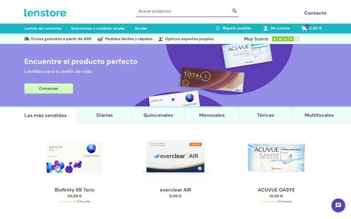 Screenshot of lenstore.es