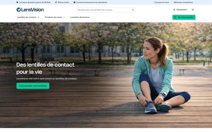 Screenshot of lensvision.fr