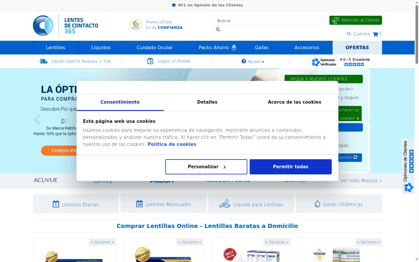 Snímka obrazovky banera súhlasu zobrazeného pred akoukoľvek interakciou