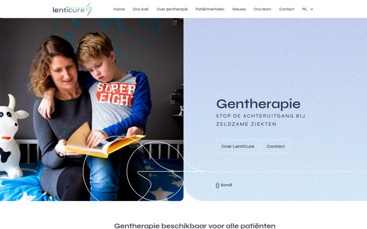 Screenshot of lenticure.nl