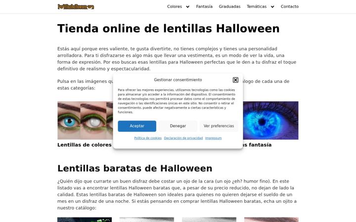 Screenshot of lentillashalloween.com