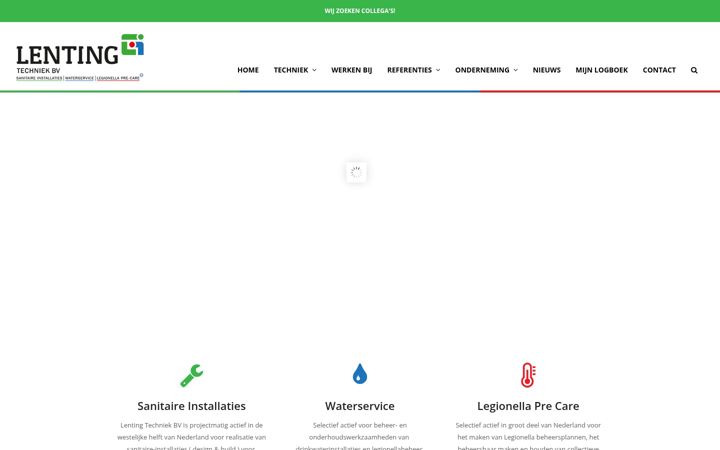 Screenshot of lenting.nl