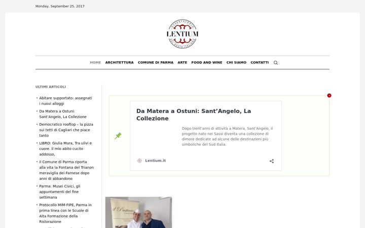 Screenshot of lentium.it