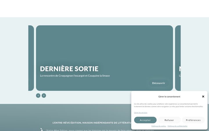 Screenshot of lentre-reve-edition.com