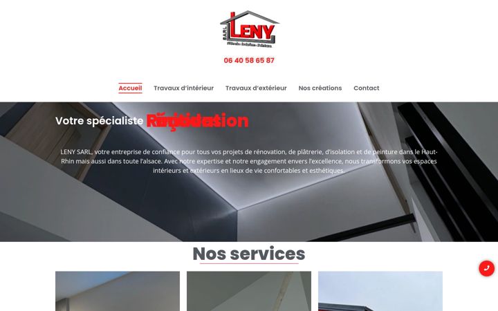 Screenshot of leny-sarl.fr