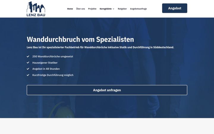 Screenshot of lenz-bau.de