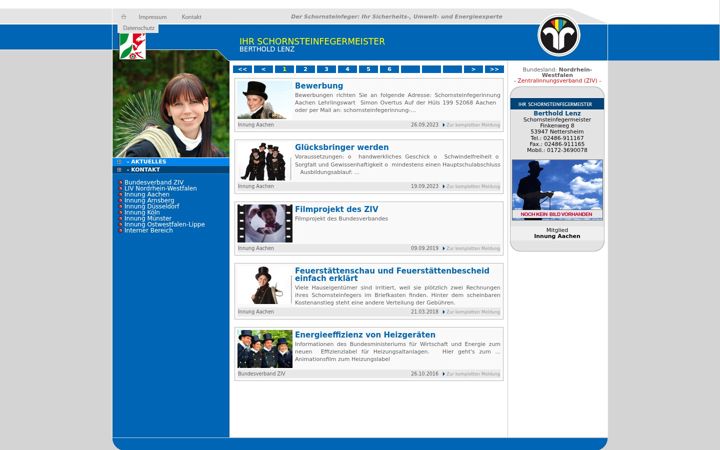 Screenshot of lenz-schornsteinfeger.de