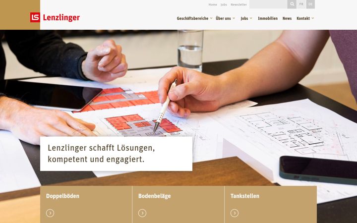 Screenshot of lenzlinger.ch
