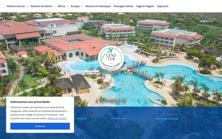 Screenshot of lenzturismo.com.br