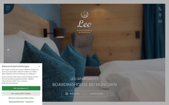Screenshot of leo-apartments-bei-muenchen.de