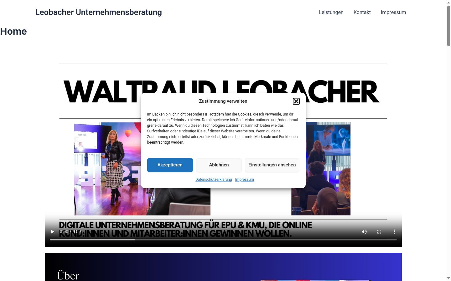 Screenshot tal-banner tal-kunsens muri qabel kwalunkwe interazzjoni