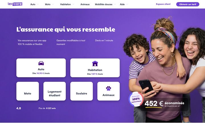 Screenshot of leocare.eu