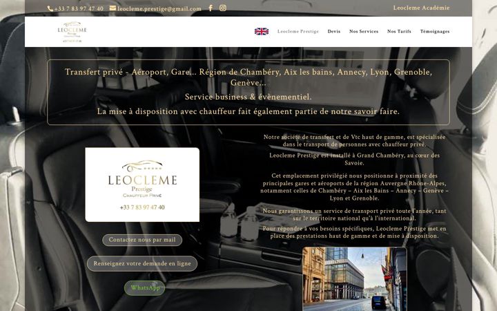 Screenshot of leocleme-prestige.fr