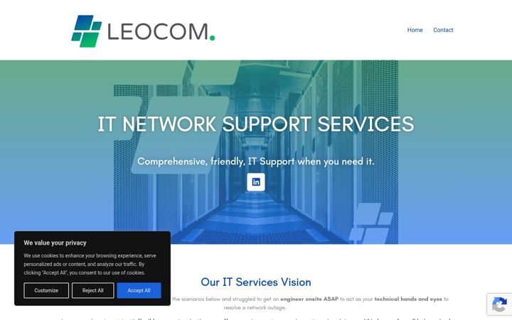Screenshot of leocom.co.uk