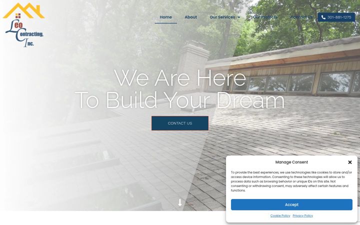 Screenshot of leocontracting.com