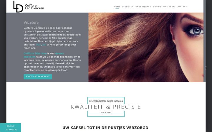 Screenshot of leodiercken.be