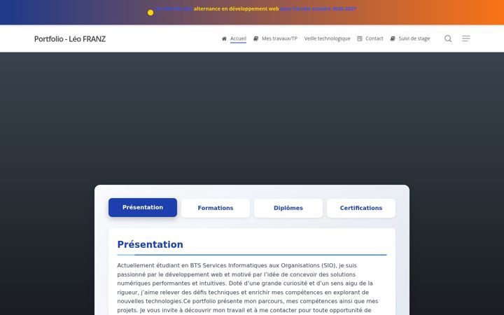 Screenshot of leofranz.fr