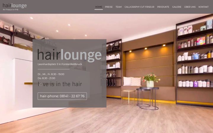Screenshot of leohair.de