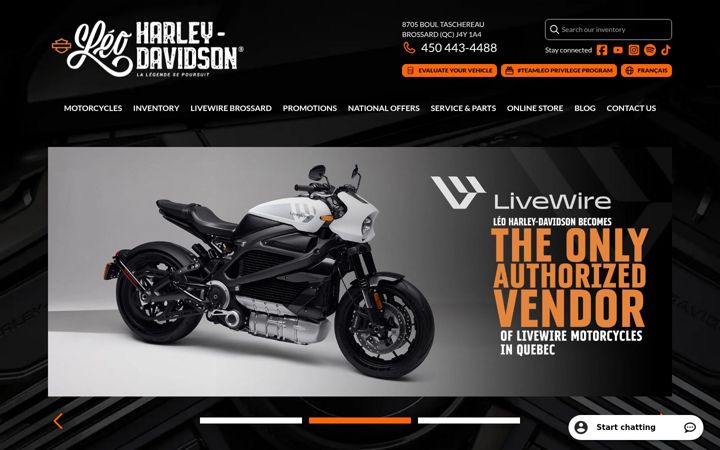 Screenshot of leoharleydavidson.com