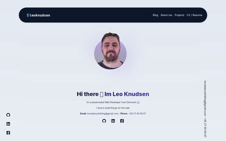 Screenshot of leoknudsen.dk