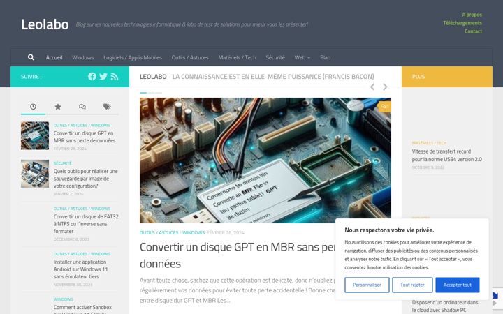 Screenshot of leolabo.fr