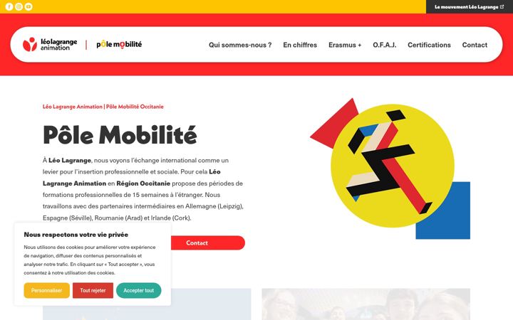 Screenshot of leolagrange-international-mediterranee.org