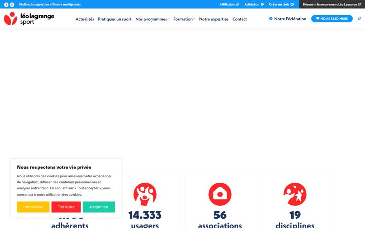 Screenshot of leolagrange-sport.org