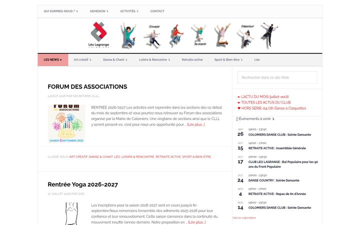 Screenshot of leolagrangecolomiers.org