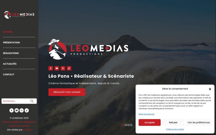 Screenshot of leomedias.com
