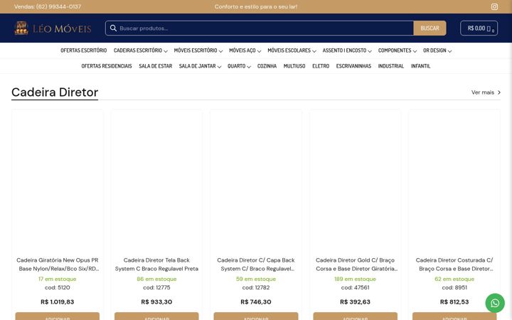 Screenshot of leomoveisportateis.com.br