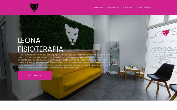 Screenshot of leonafisioterapia.com