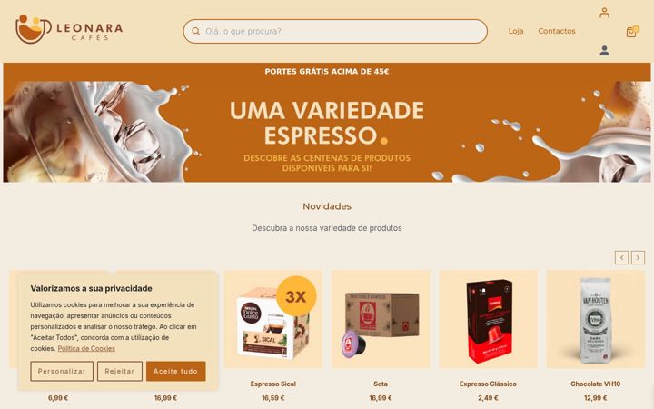 Screenshot of leonaracafes.com