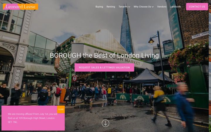 Screenshot of leonardleese.com
