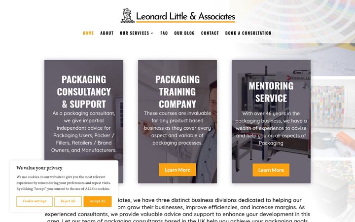 Screenshot of leonardlittleassociates.co.uk